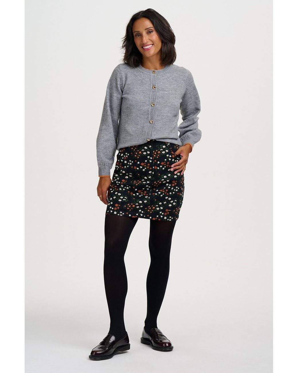 Sugarhill Gray Glinda Cardigan Hearts