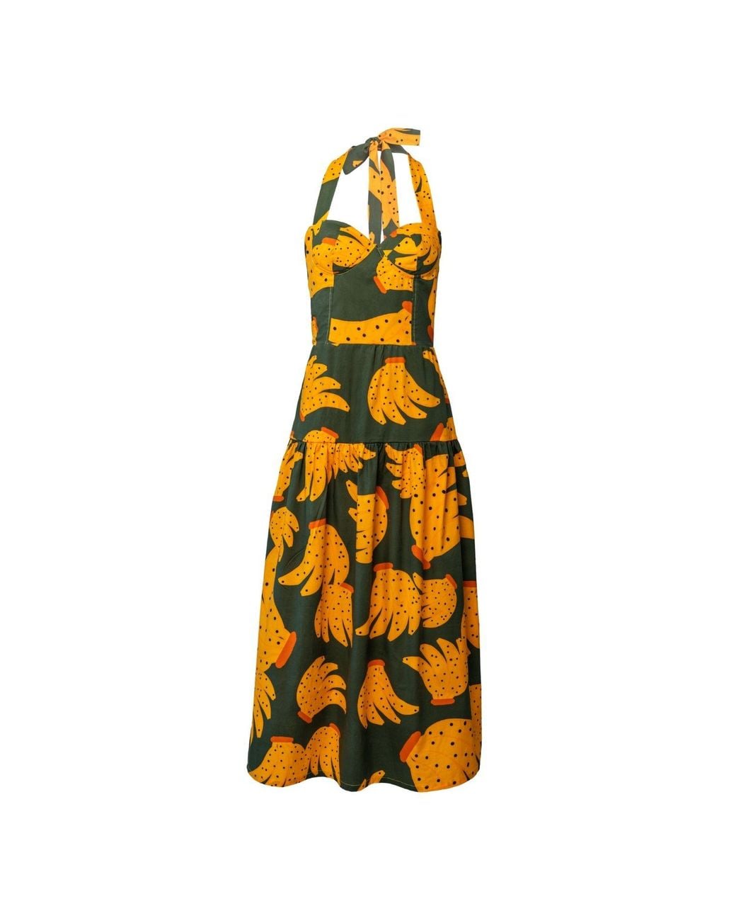 Pineapples Don't Have Sleeves Yellow Señorita Banana Dress