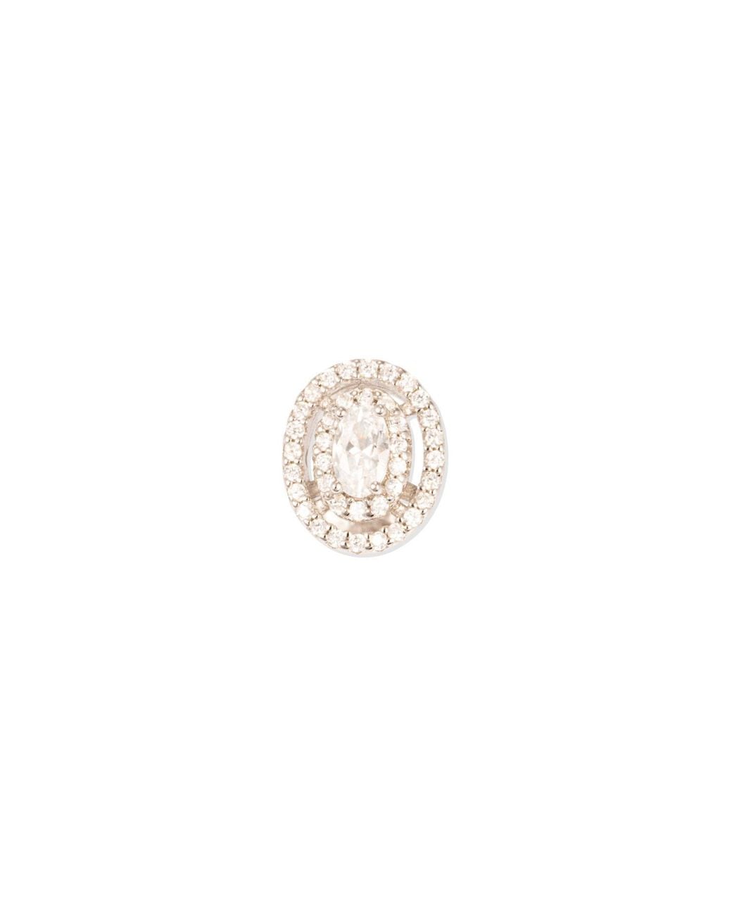 BY EDA DOGAN White Luna Halo Pearl Studs Earring