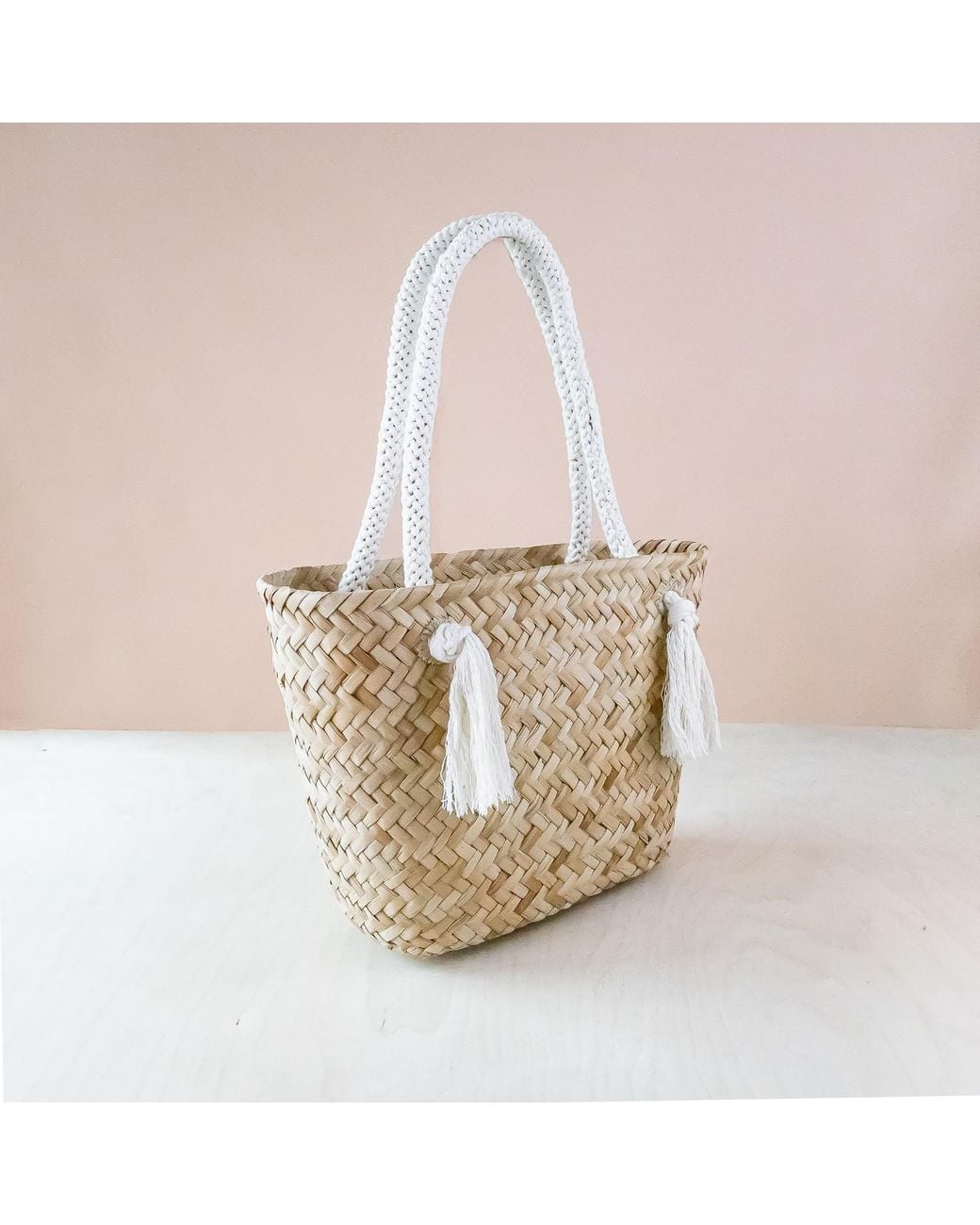 LIKHÂ White Oat Large Classic Tote Bag With Braided Handles