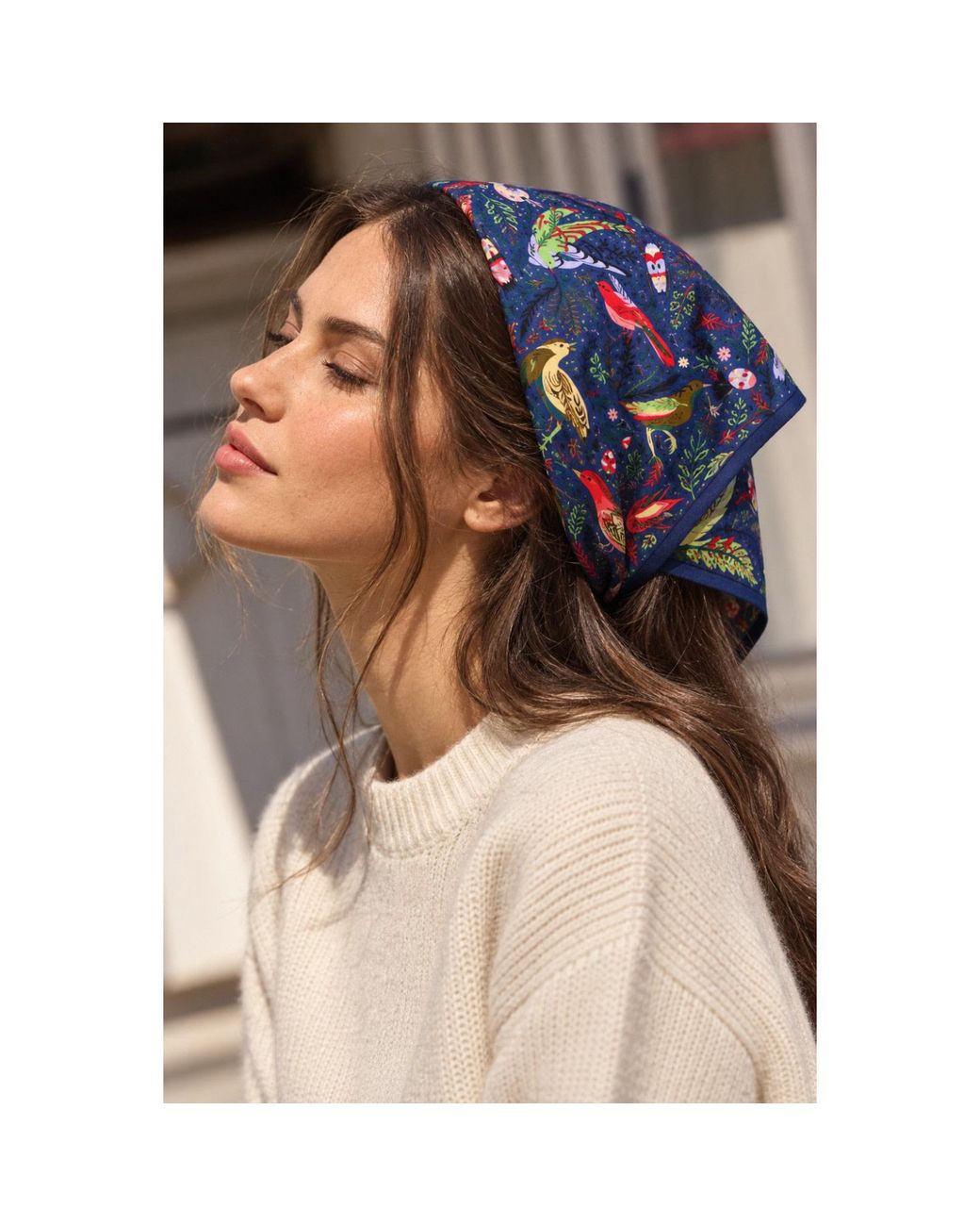 Saachi Blue Aviary Botanical Bandana