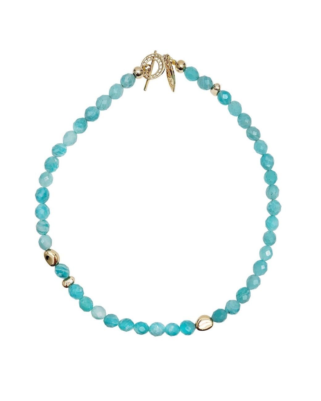 Farra Blue Amazonite Minimalist Short Necklace
