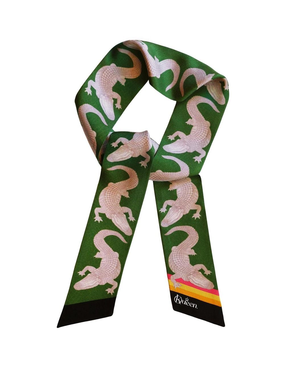 Kueen Green Silk Scarf