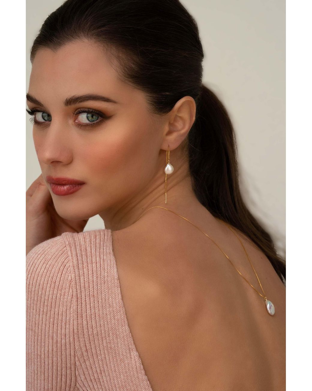 Katy Faye White Lola Earrings