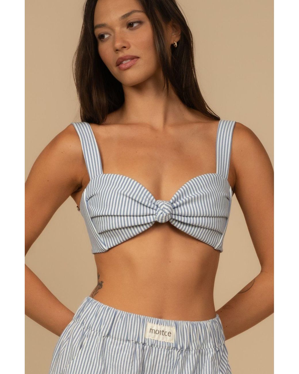 Montce Blue Classic Stripe Hayden Bikini Top