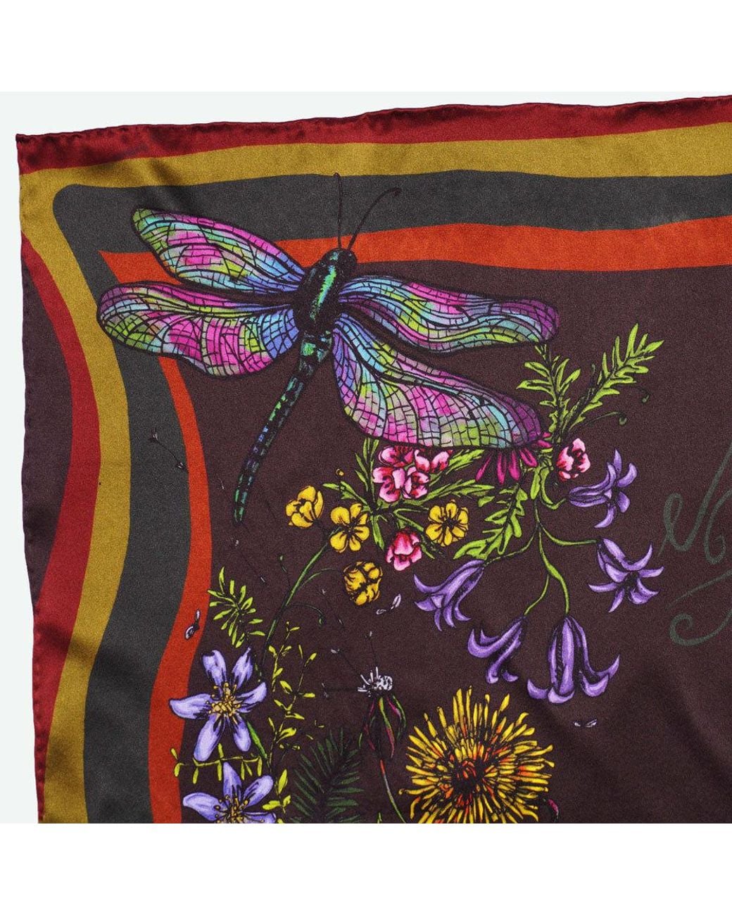 Natalia Petruch Green Mountain Flowers Silk Scarf
