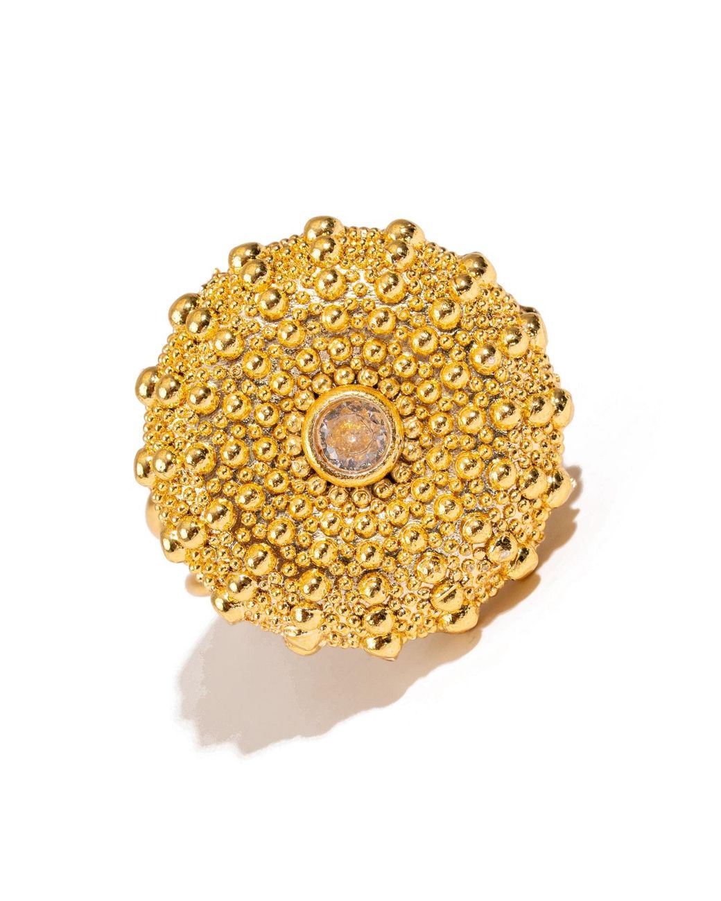 Ebru Jewelry Metallic Celestial Sunburst Adjustable Ring