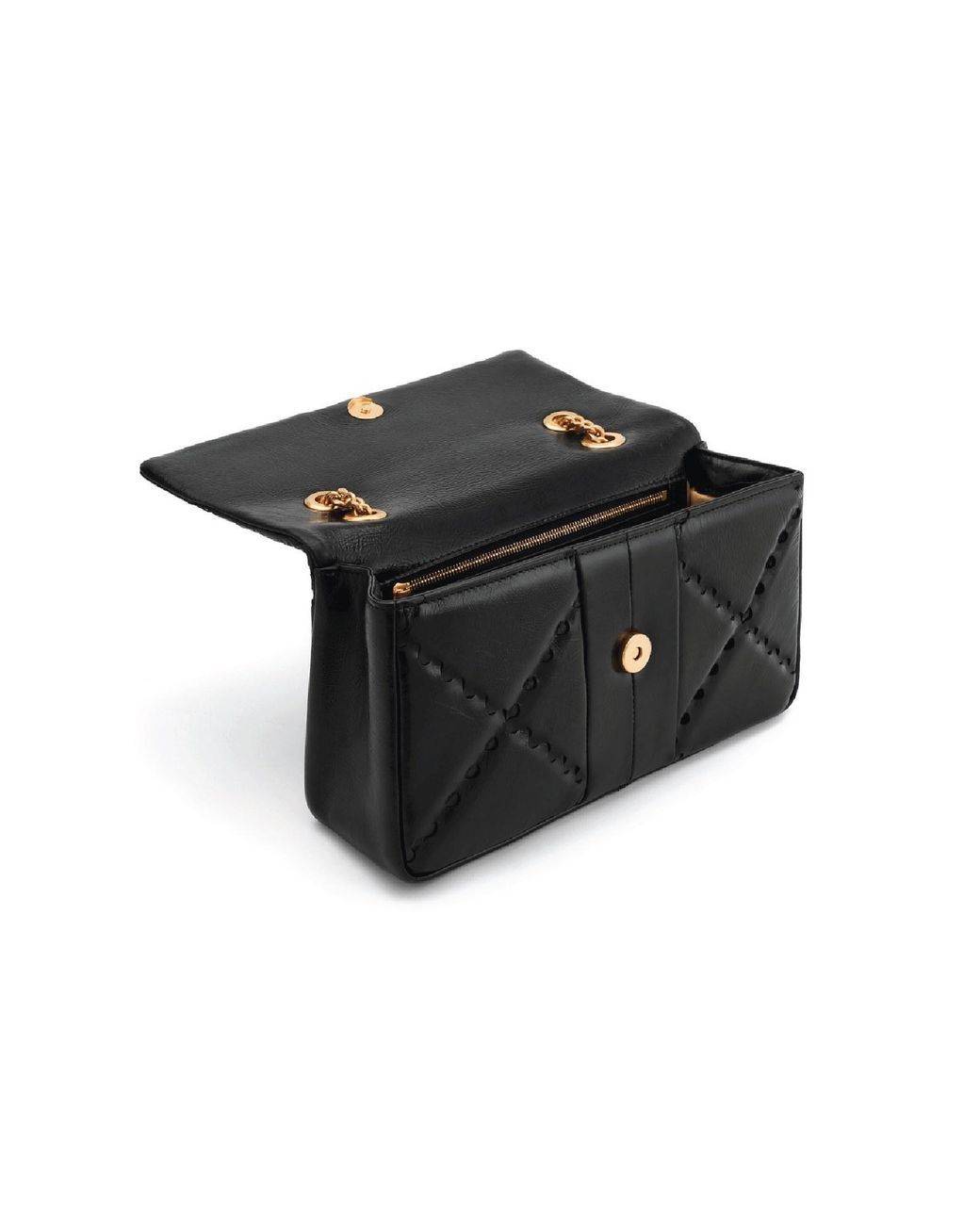 Orange Cube Black Mosaic Diamond Chain Bag