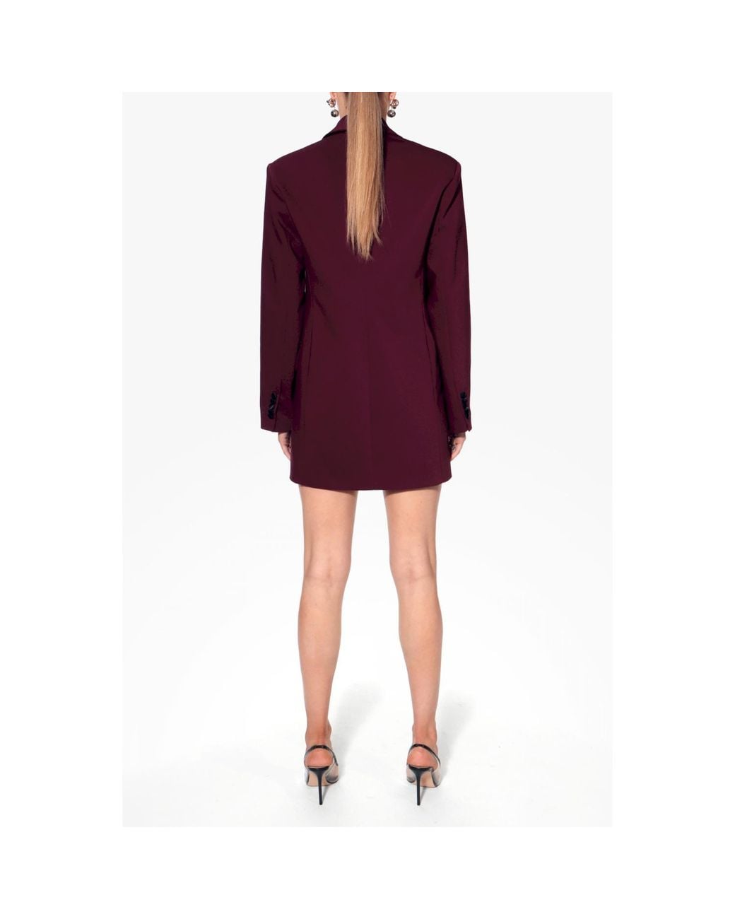 AGGI by HALEWSKI Red Morgana Burgundy And Blazer Dress