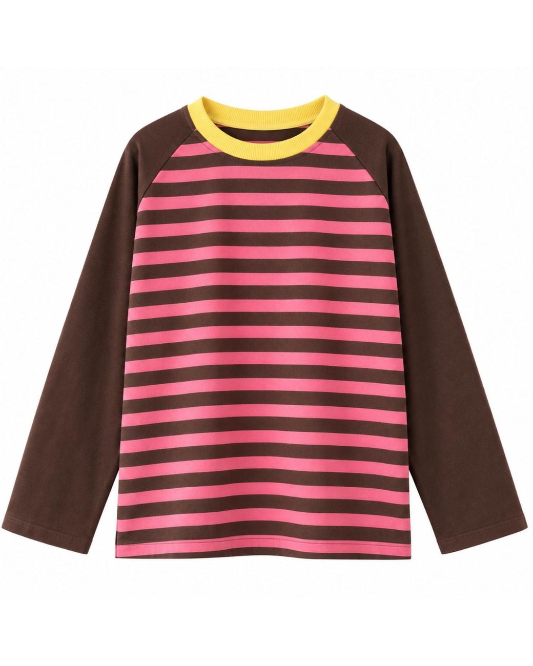 Mind Traveler Red Striped Long Sleeve Carla Top With Contrast Neck