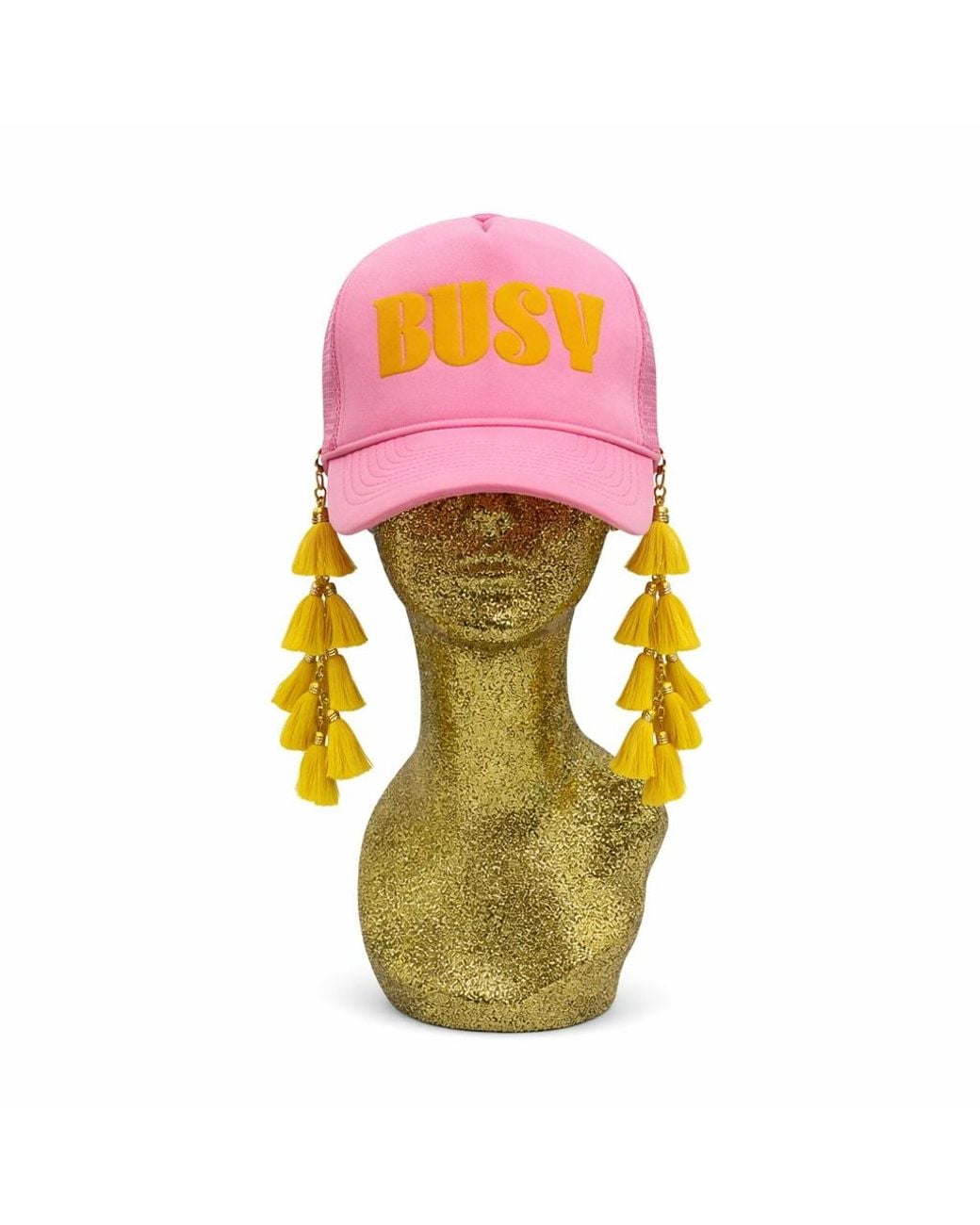 Julia Clancey Pink Busy Candy Tasseltastic Tassel Trucker Cap
