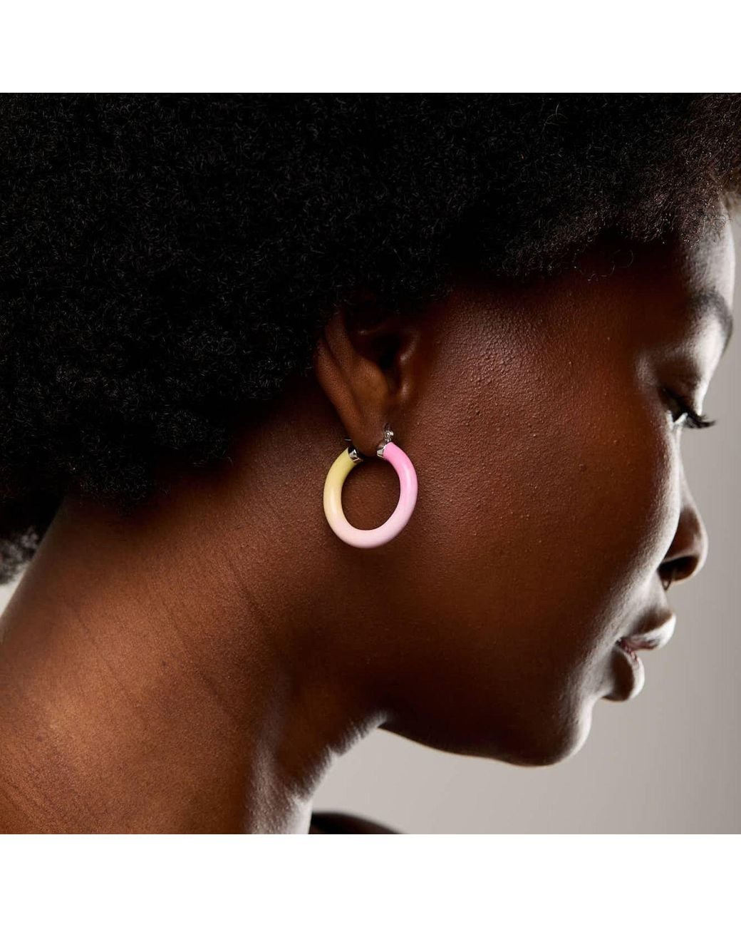 Dolcetto Designs Pink Tropicale Sunset Hoop