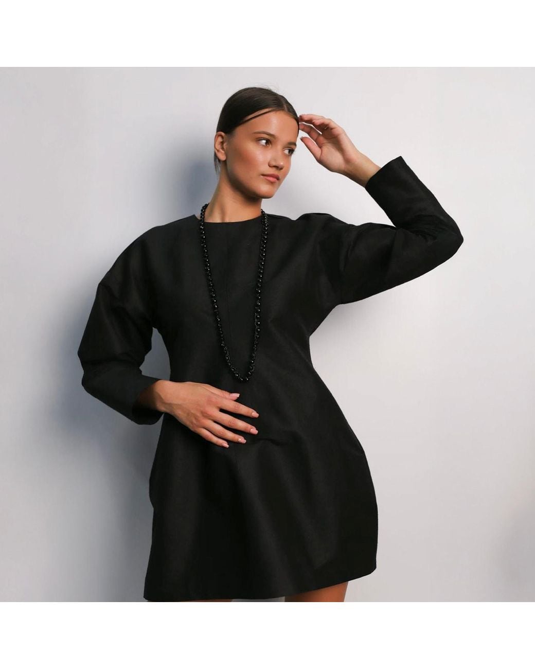 Yulia Efros Black Case Micro Dress