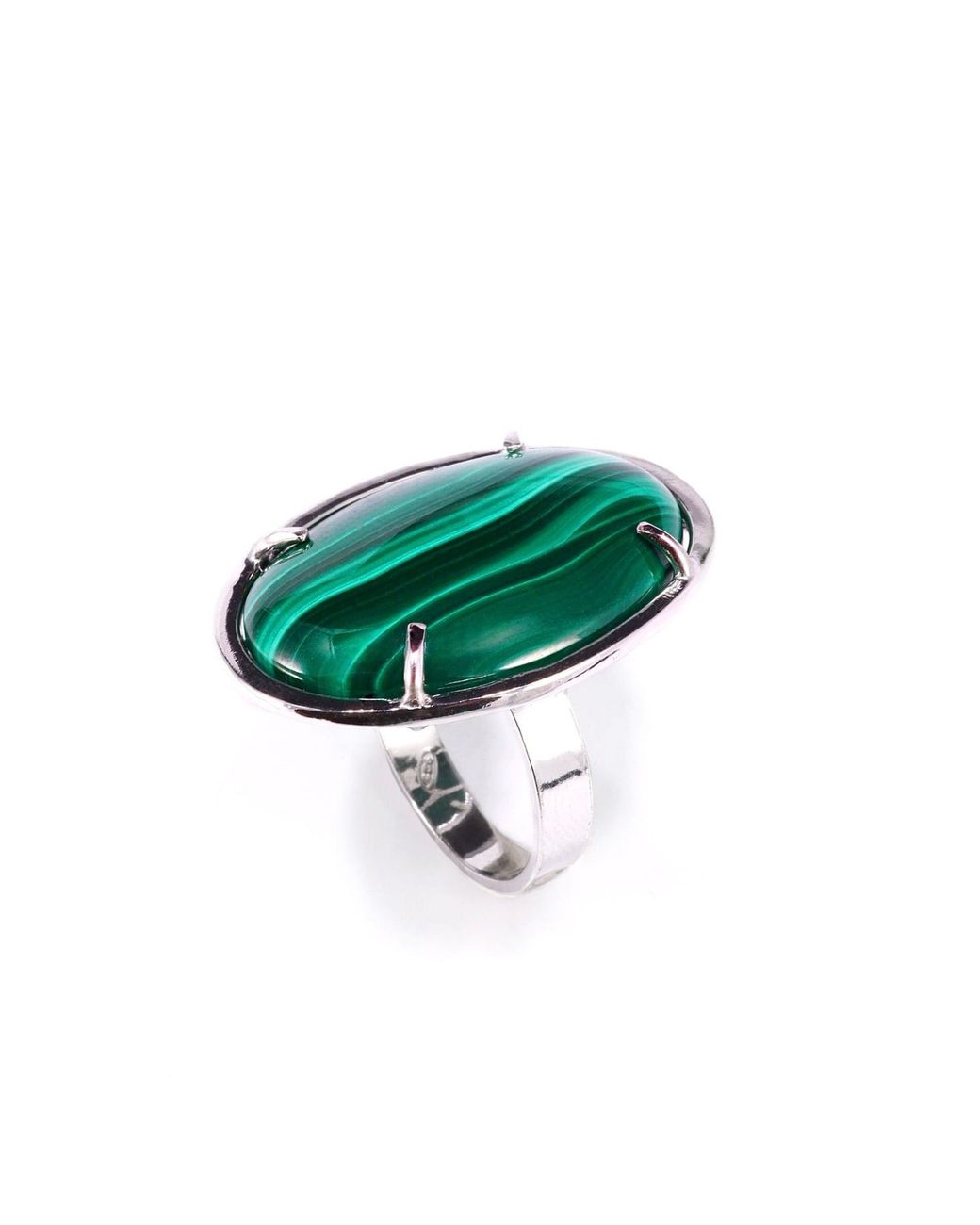 Mineralgems•Studio Green Malachite Ring Fail
