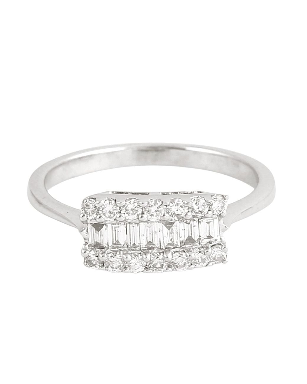 Artisan Metallic Baguette Diamond Cluster Ring