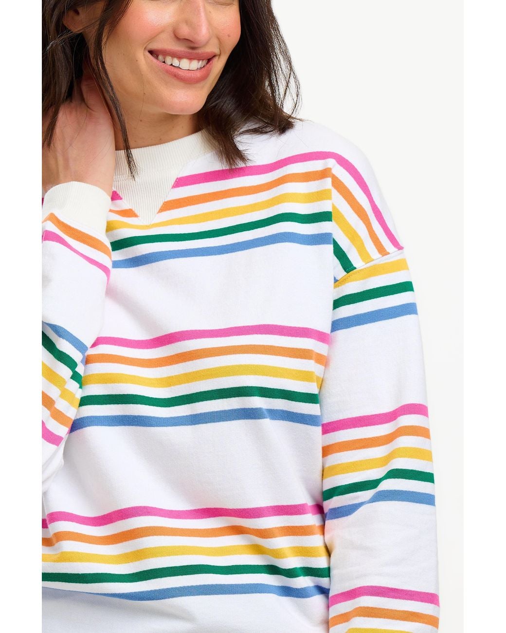 Sugarhill White Lucia Sweatshirt Off- Multi, Stripes