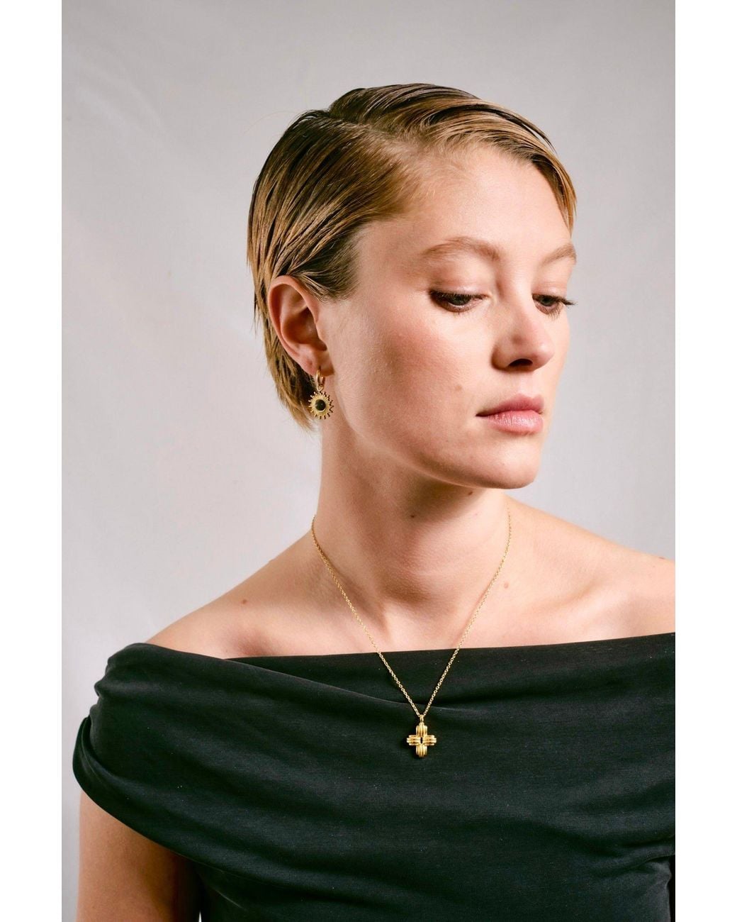 Isolated Jewellery Metallic Athena Cross
