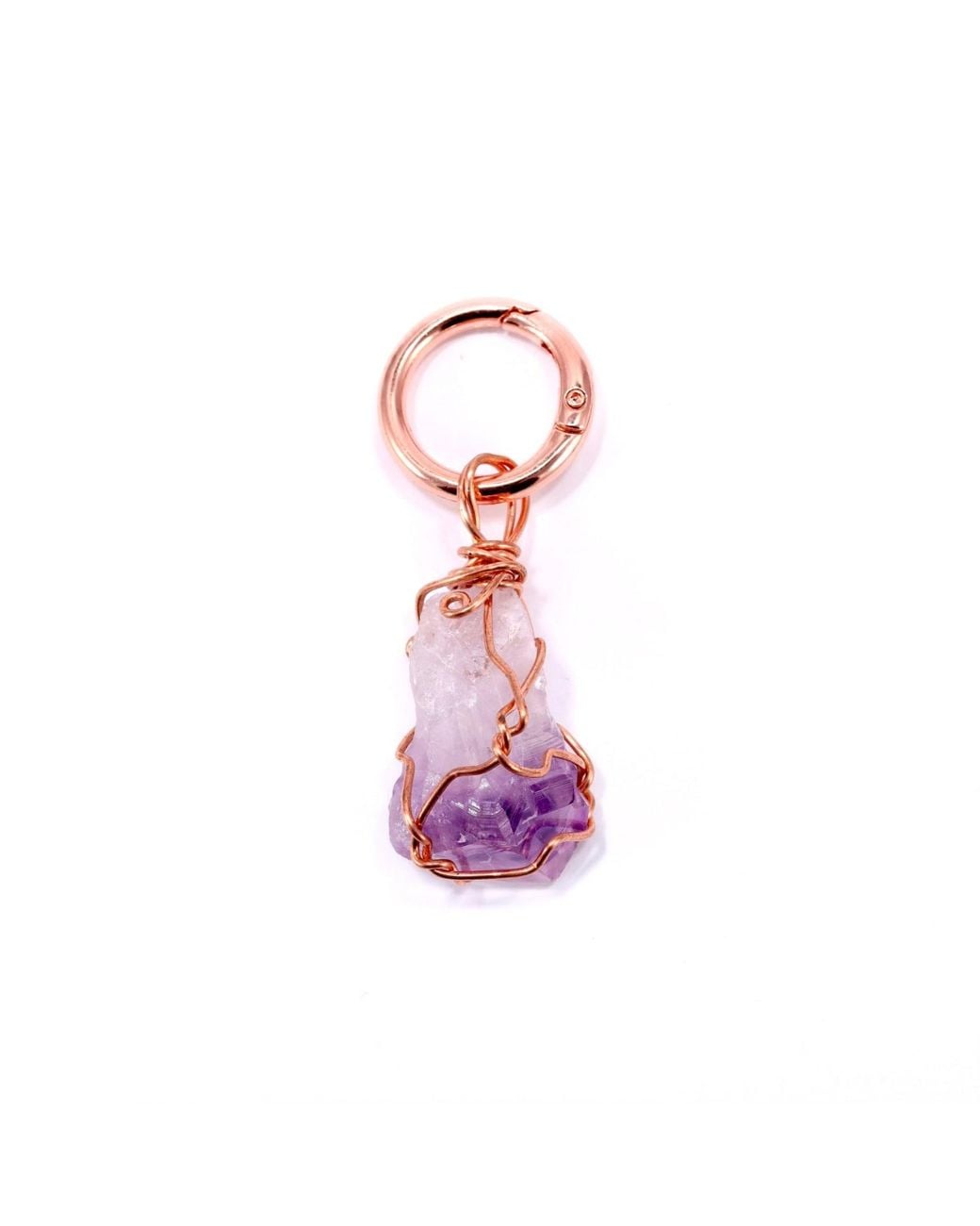 Mineralgems•Studio Purple Amethyst Crystal Bag Charm