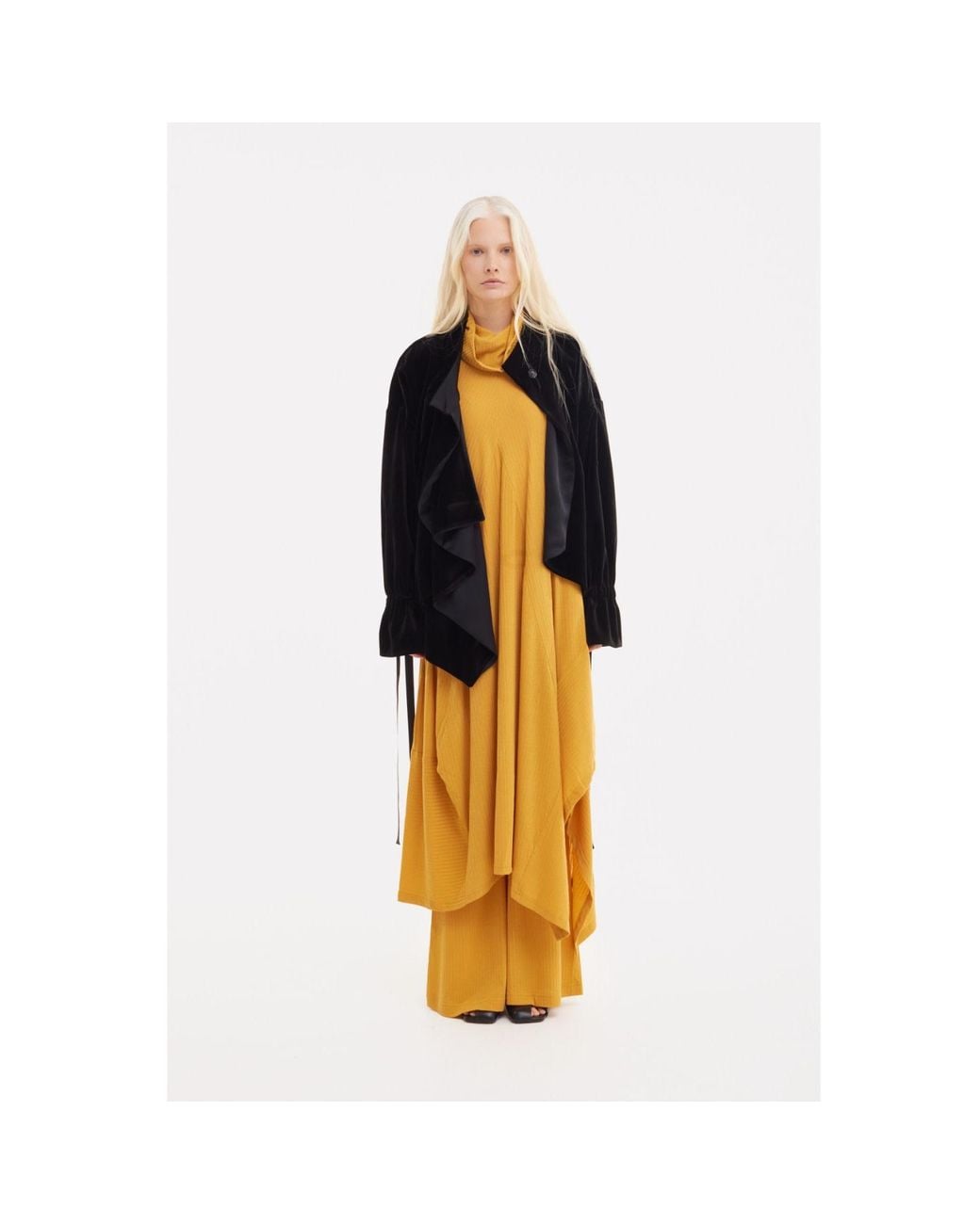 Julia Allert Orange Two-Piece Set Knit Dress And Pants