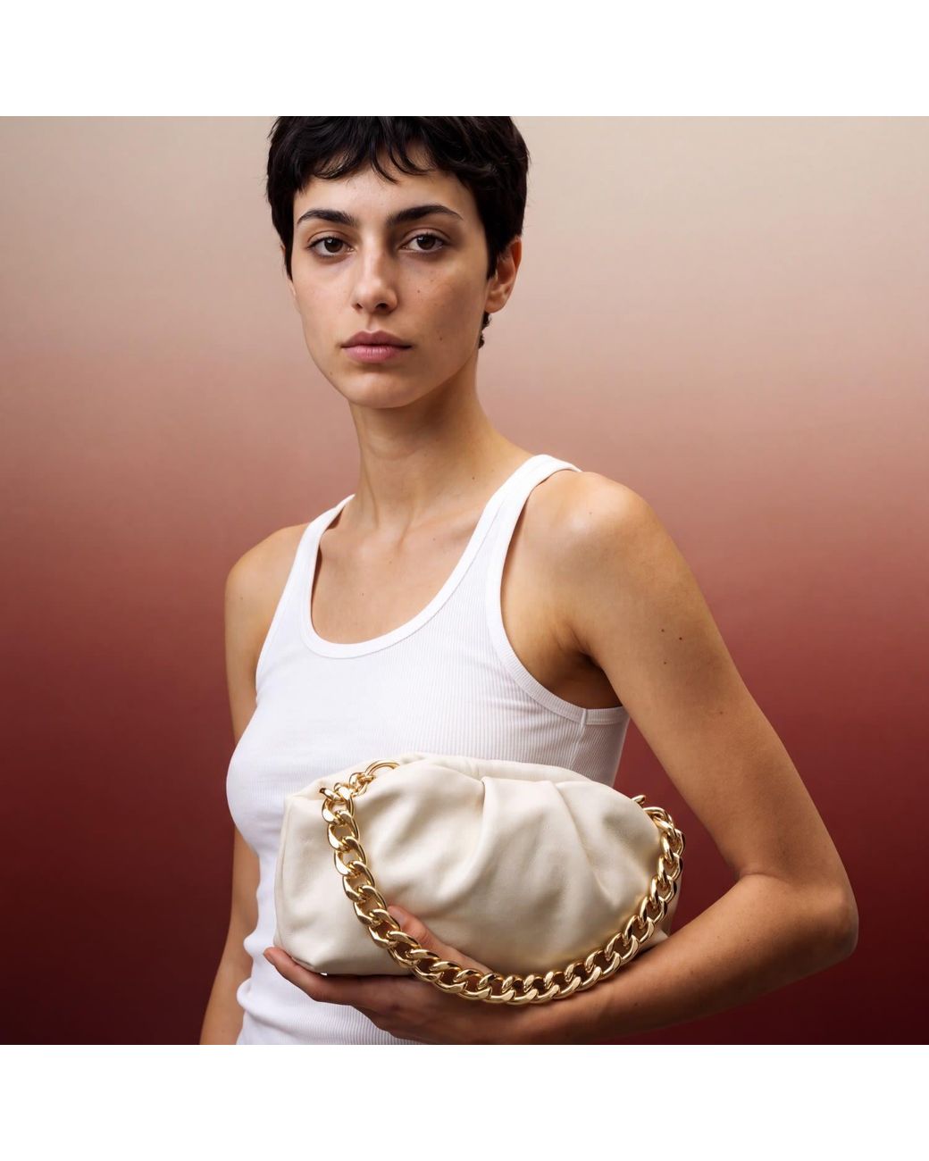 Ruj Heritage White Neutrals Mini Puffy Bag Cloud Dancer