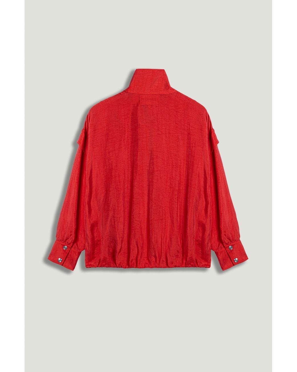Nocturne Red Relaxed Zip-Up Jacket