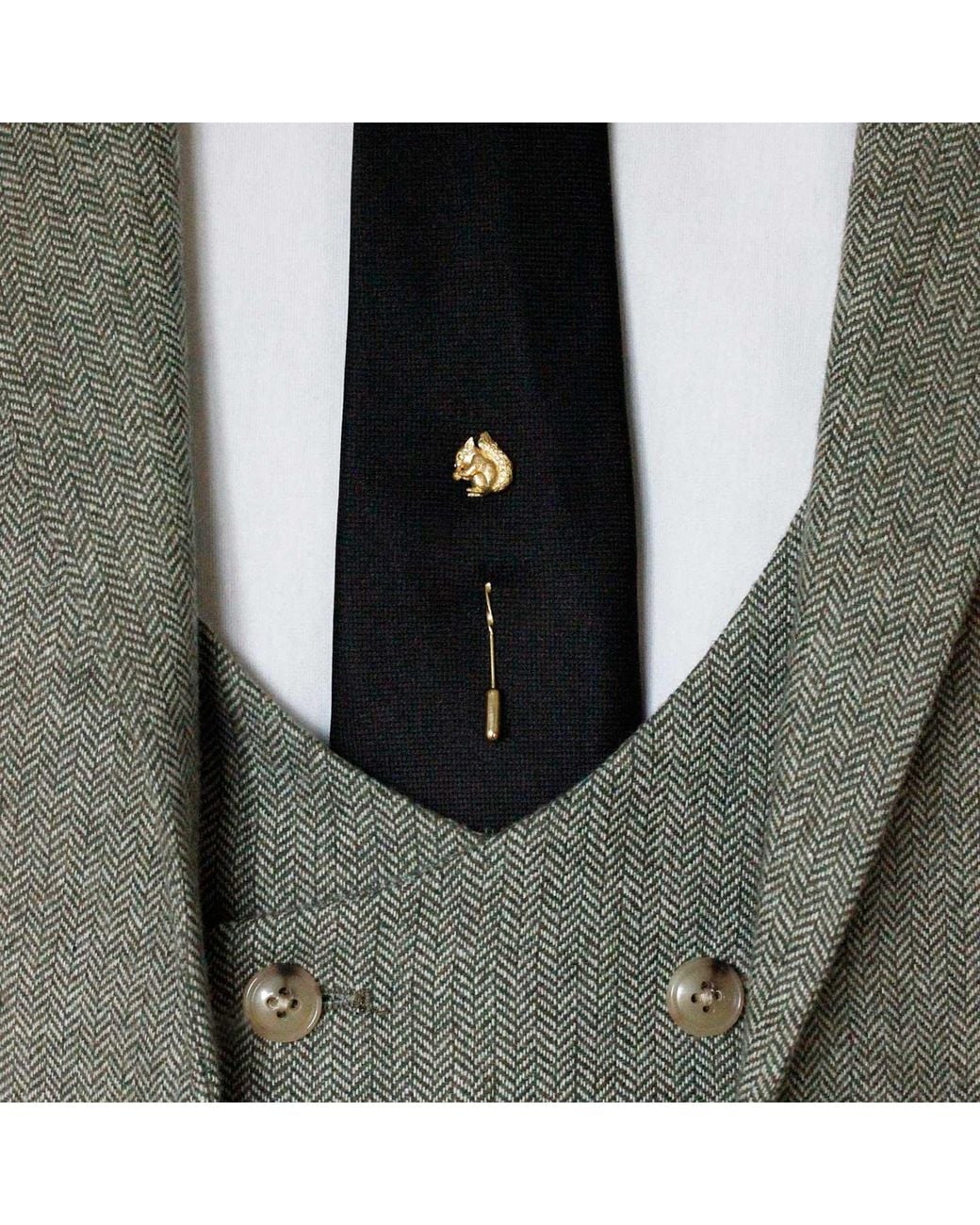 Lee Renee Metallic Baby Squirrel Tie Pin for men