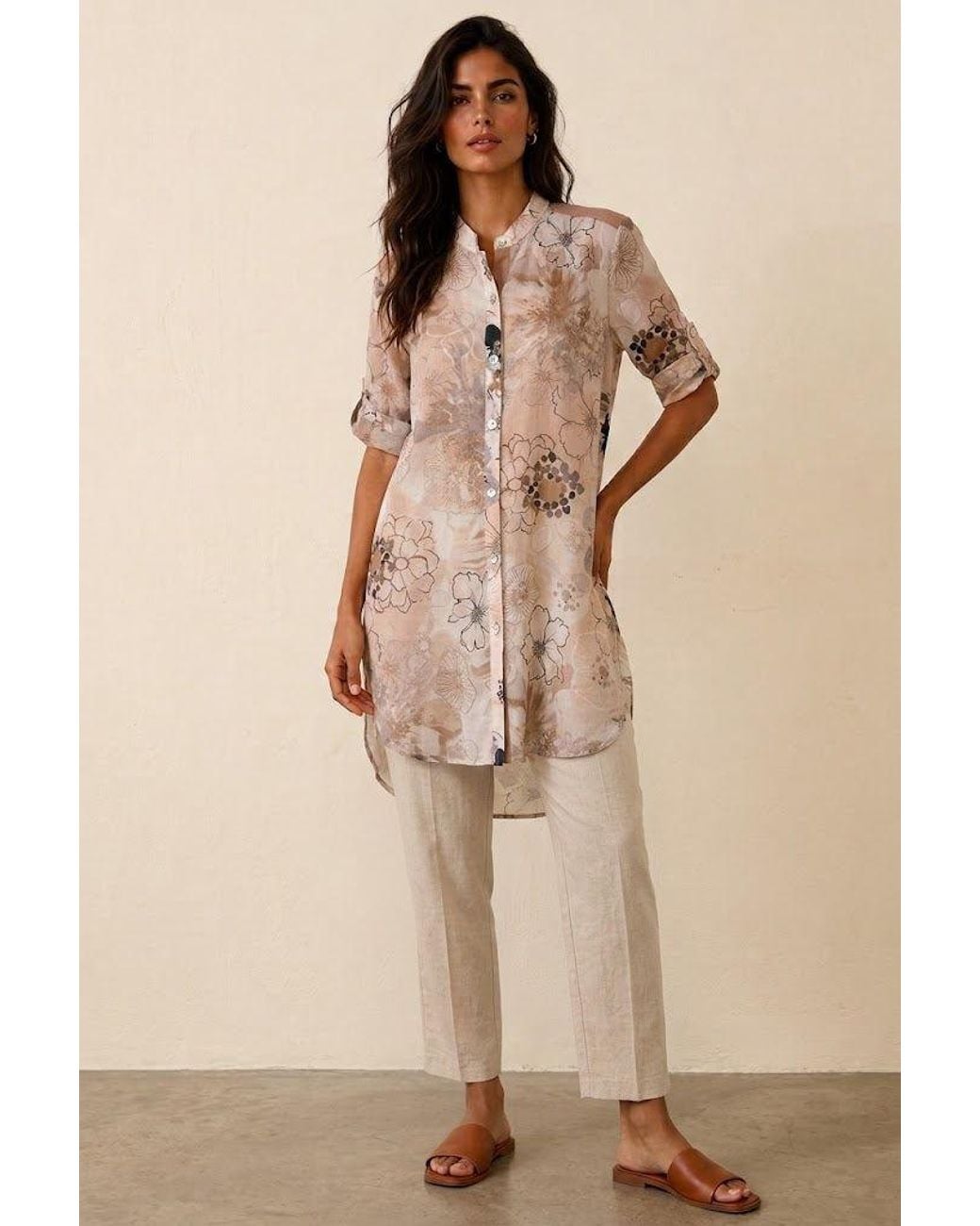 Conquista Natural Botanical Breeze Longline Shirt