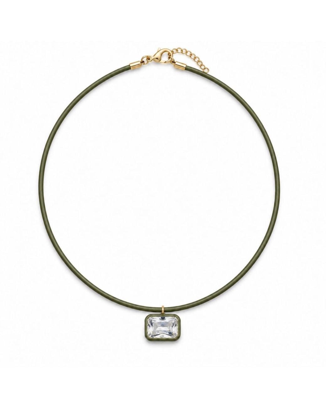 SHYMI Metallic Color Cord Pendant Necklace