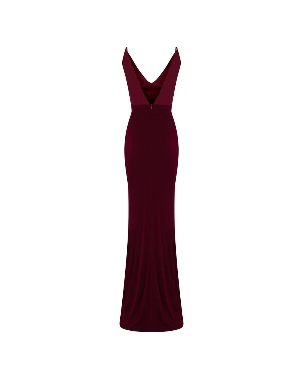 Herfetch Red Neutrals Maxi Plum Dress-Burgundy