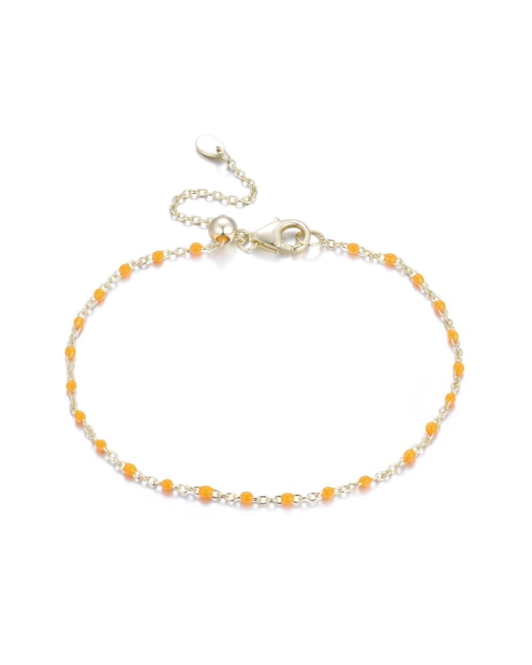 KAMARIA Metallic Enamel Beaded Chain Bracelet