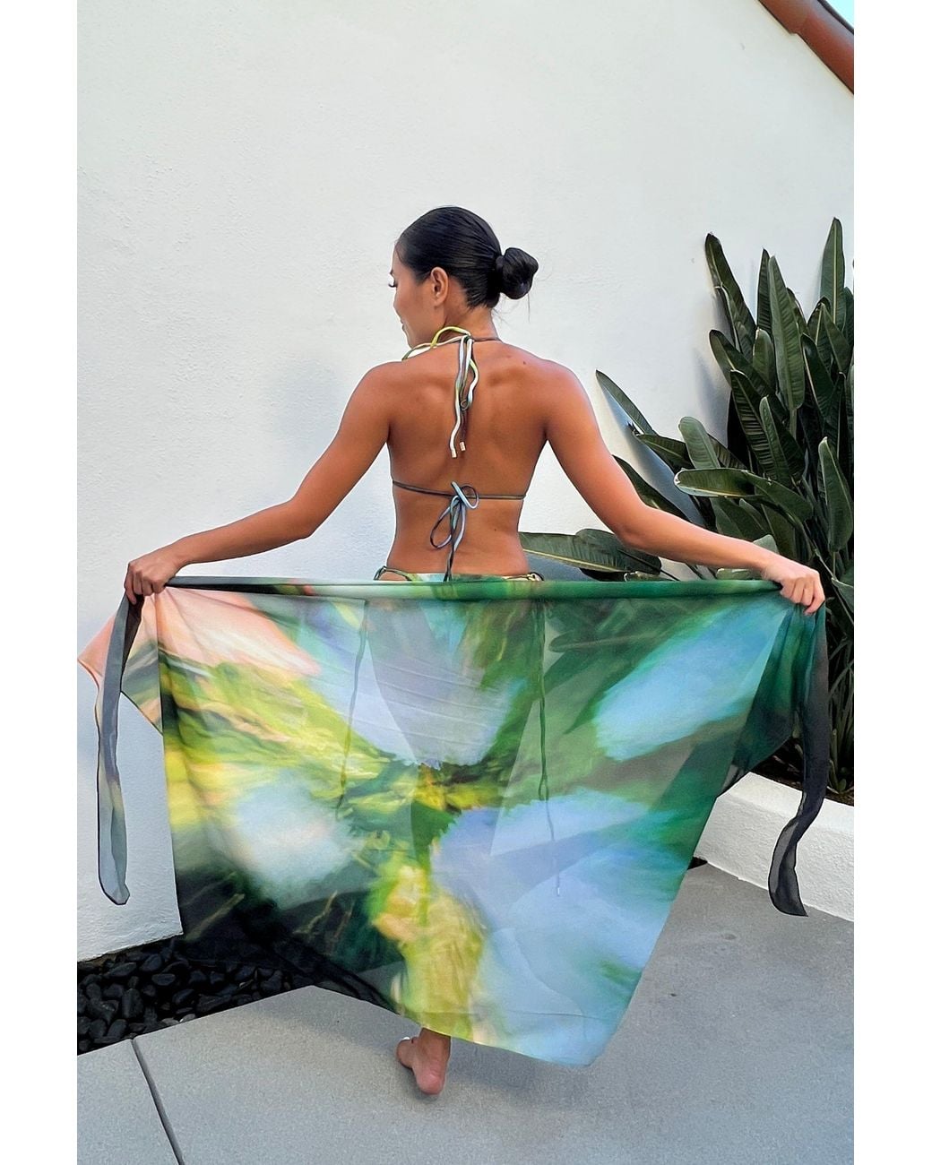 Animal Green Watercolor Sarong