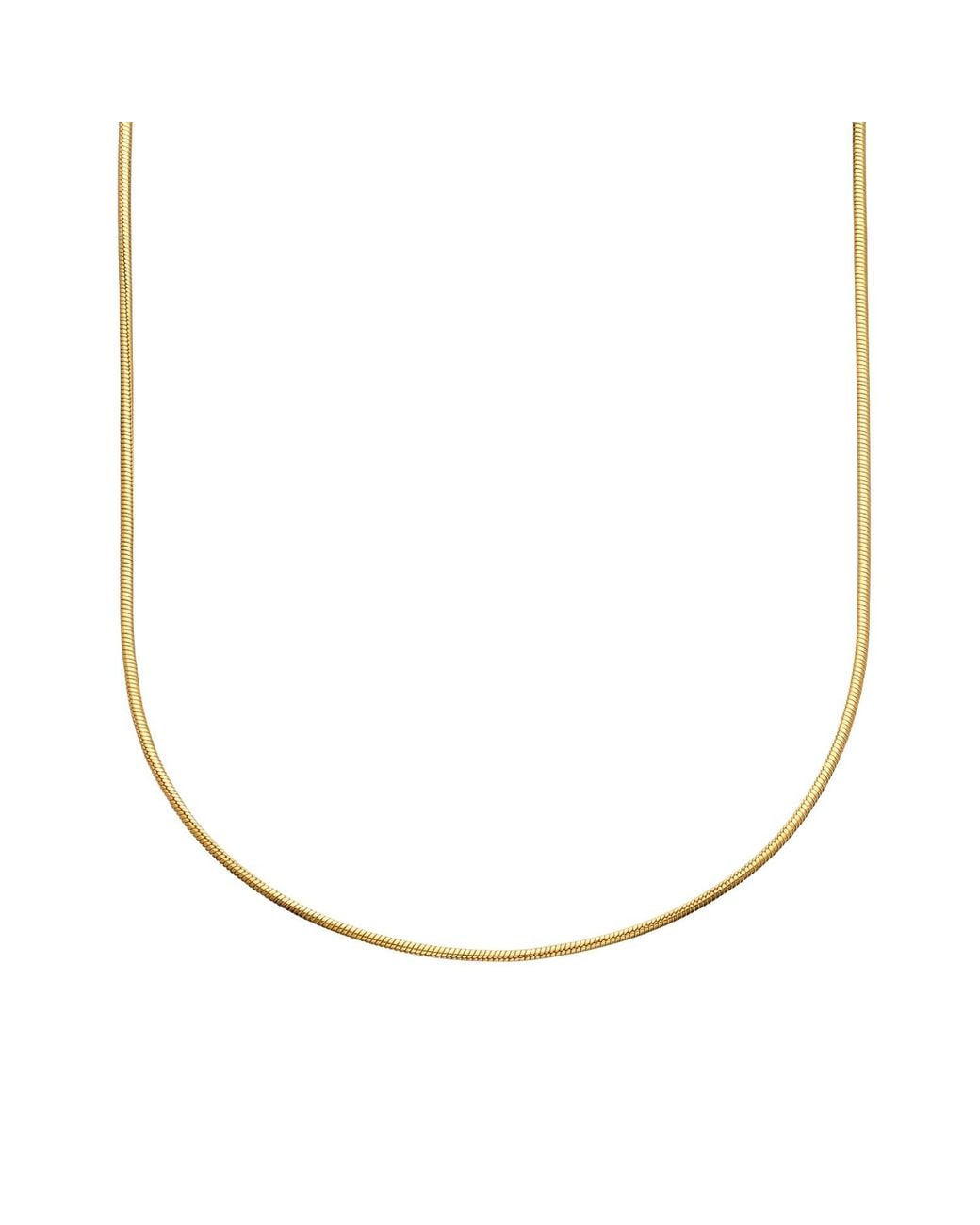 Lily Charmed Metallic Plated Round Snake Chain Necklace