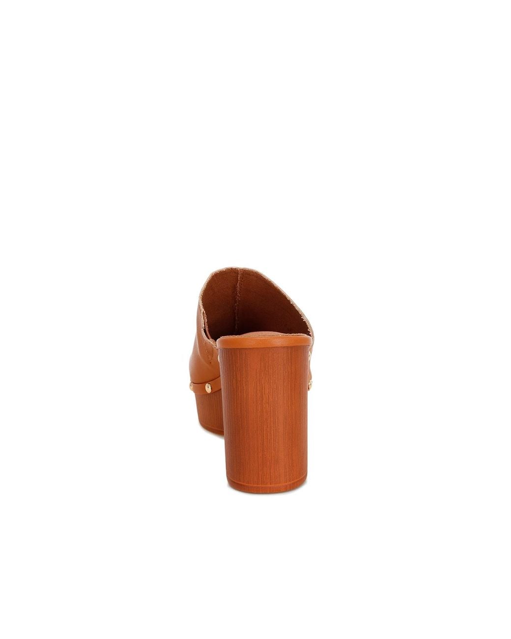 Rag & Co Brown Benji Recycled Leather Clogs