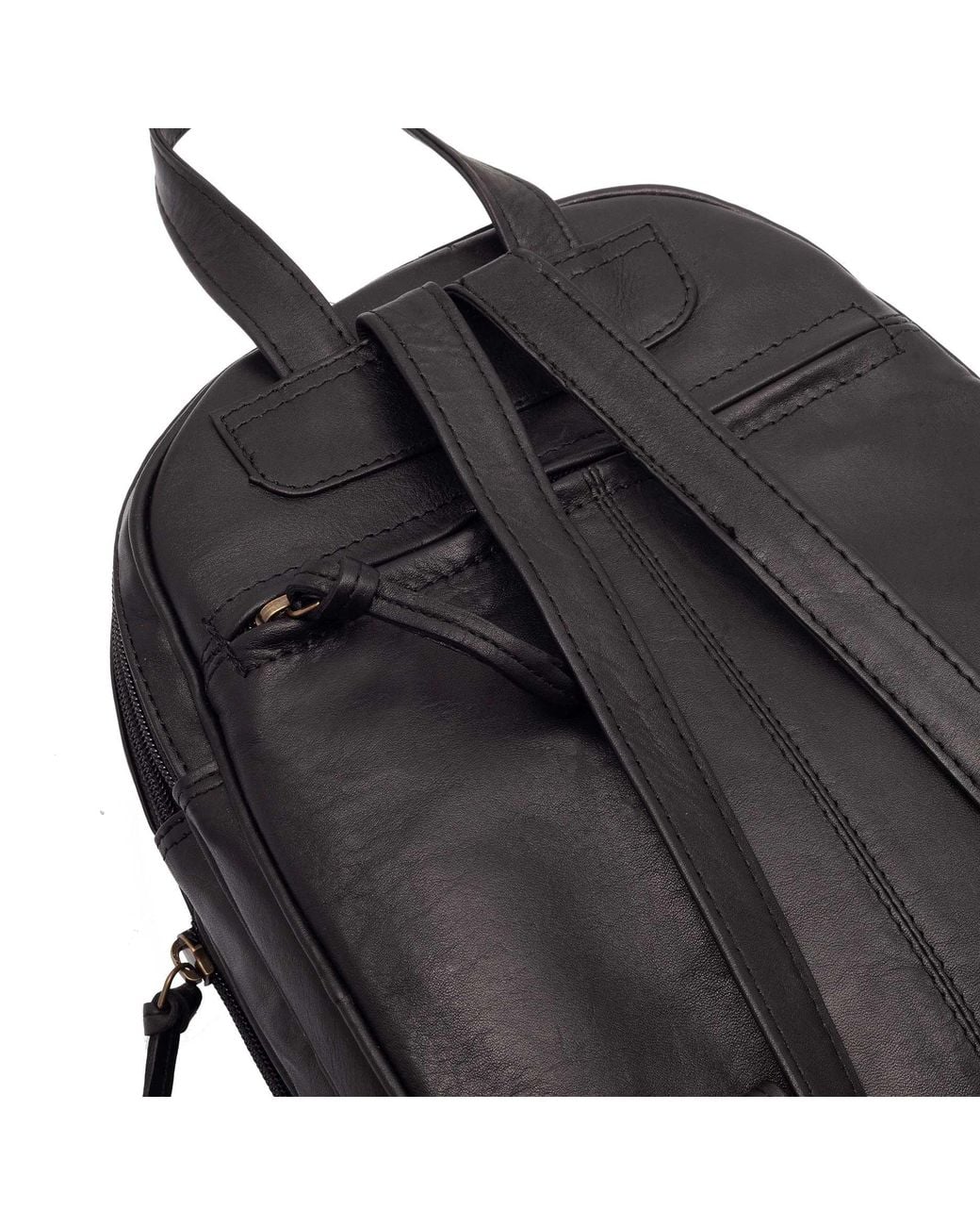 Lloyd Baker Black Sikkim Leather Backpack