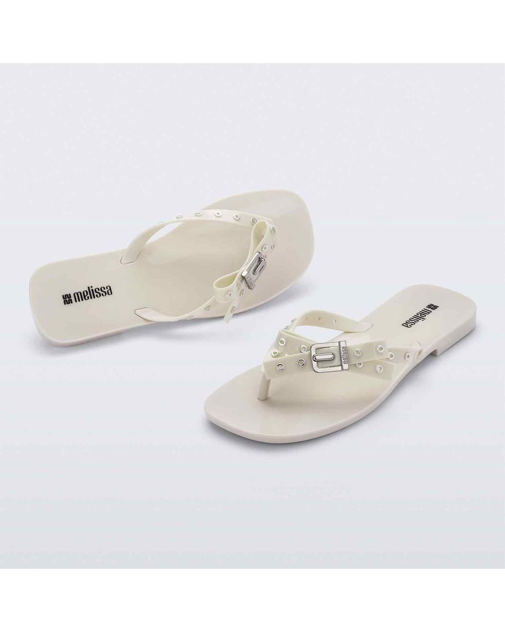 Melissa Metallic Neutrals Harmonic Squared Flat Thong