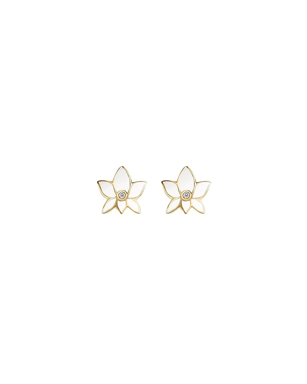 Karma and Luck Metallic Lotus Flower Stud Earrings – Growth & Mindfulness Jewelry – Lush Virtue