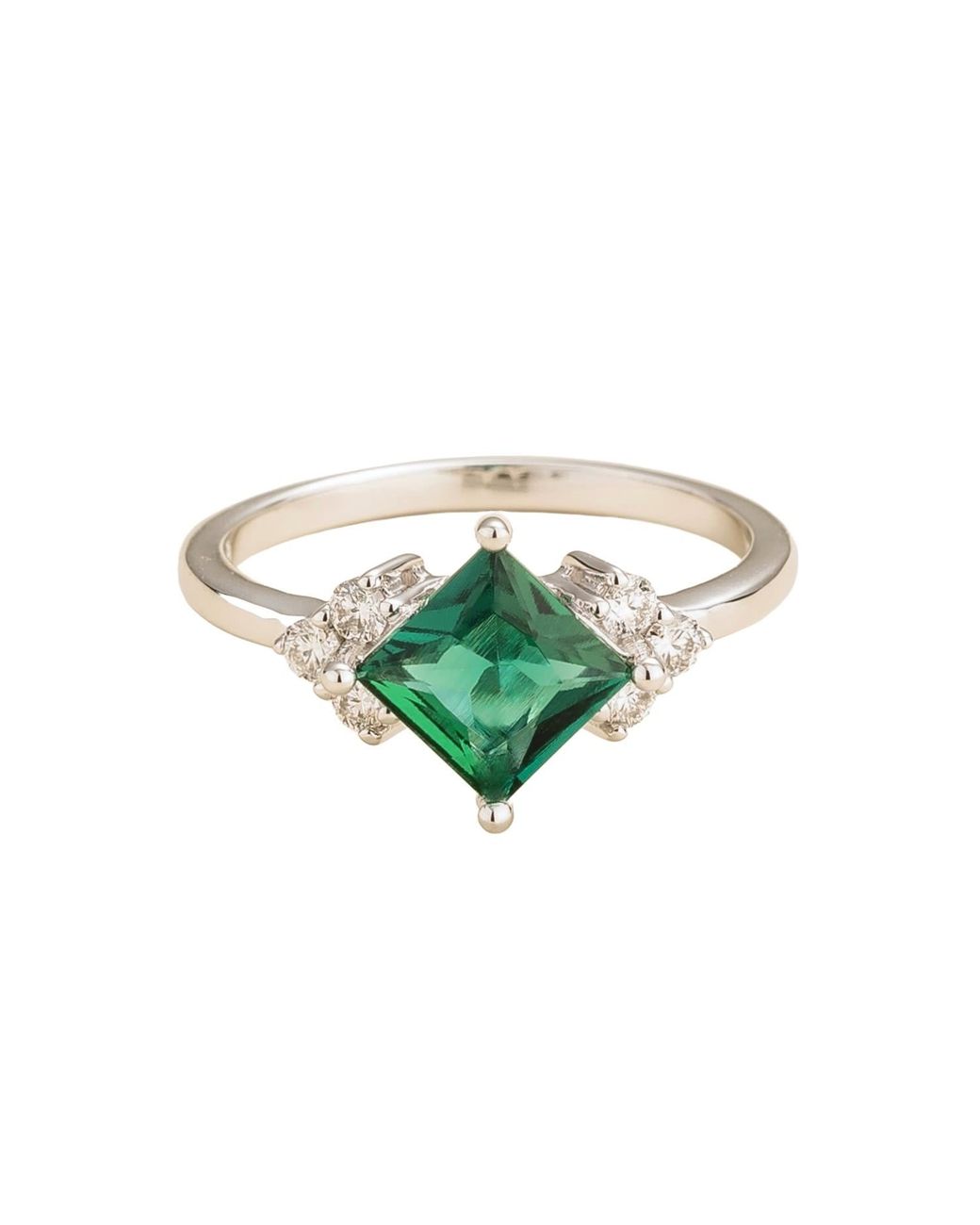 Juvetti Green Amore Ring Emerald & Diamond