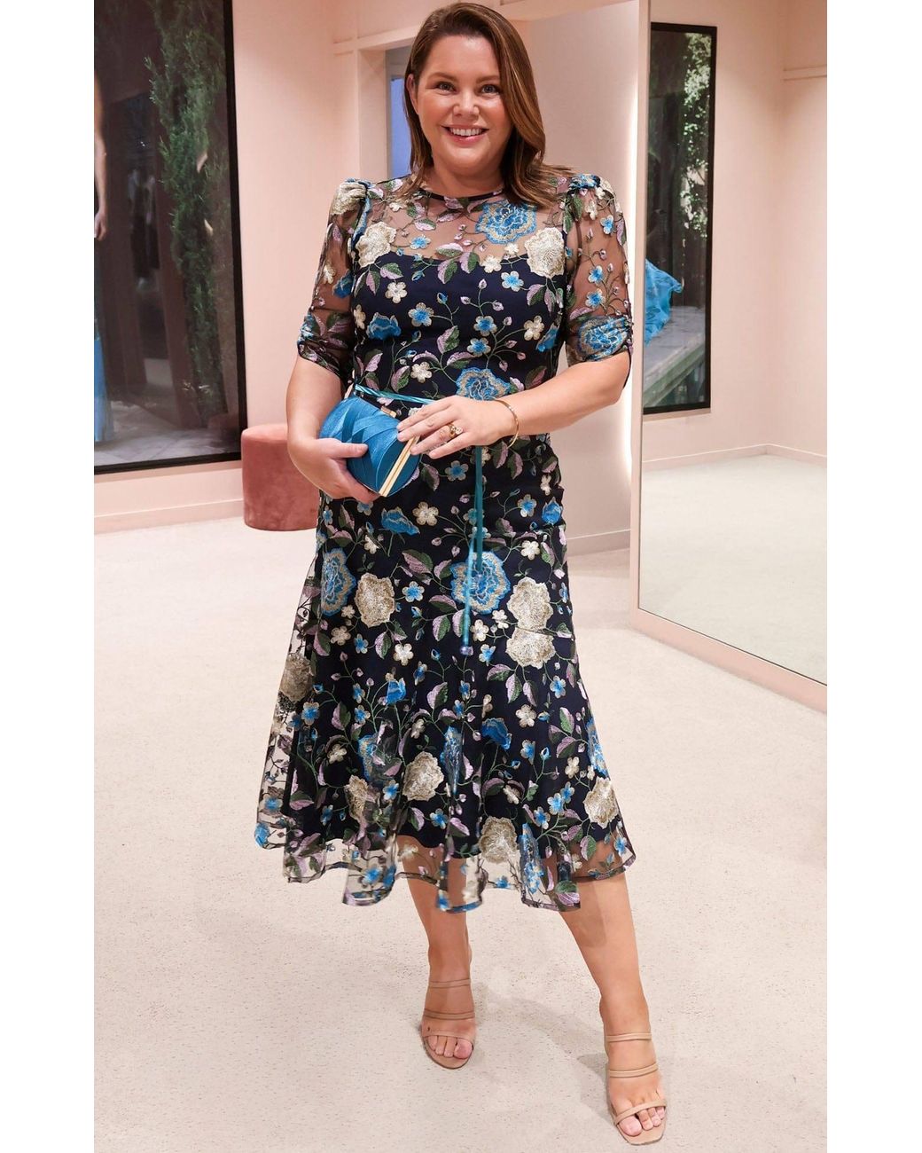 SACHA DRAKE Blue Cardelina Dress