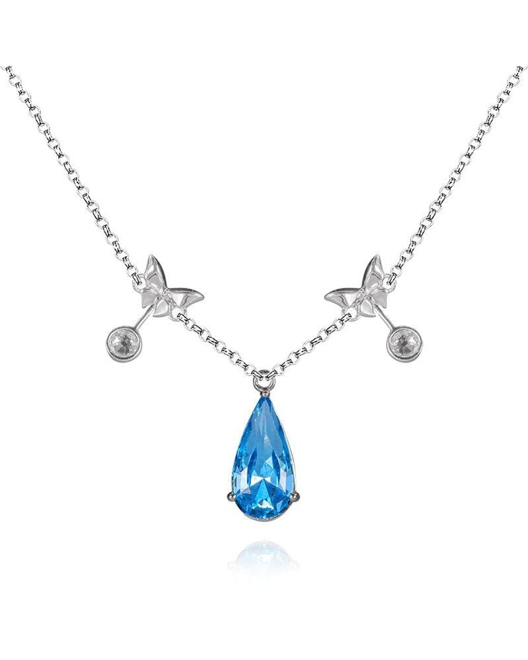 Far East Jewelry Blue Handcrafted & Crystal Lake Tears Necklace