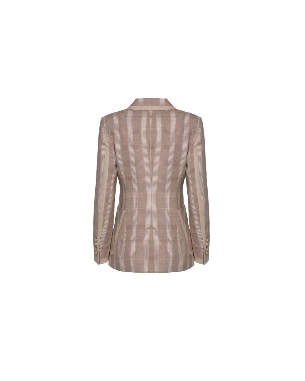The Extreme Collection Natural Neutrals Camel Linen Tailored Blazer