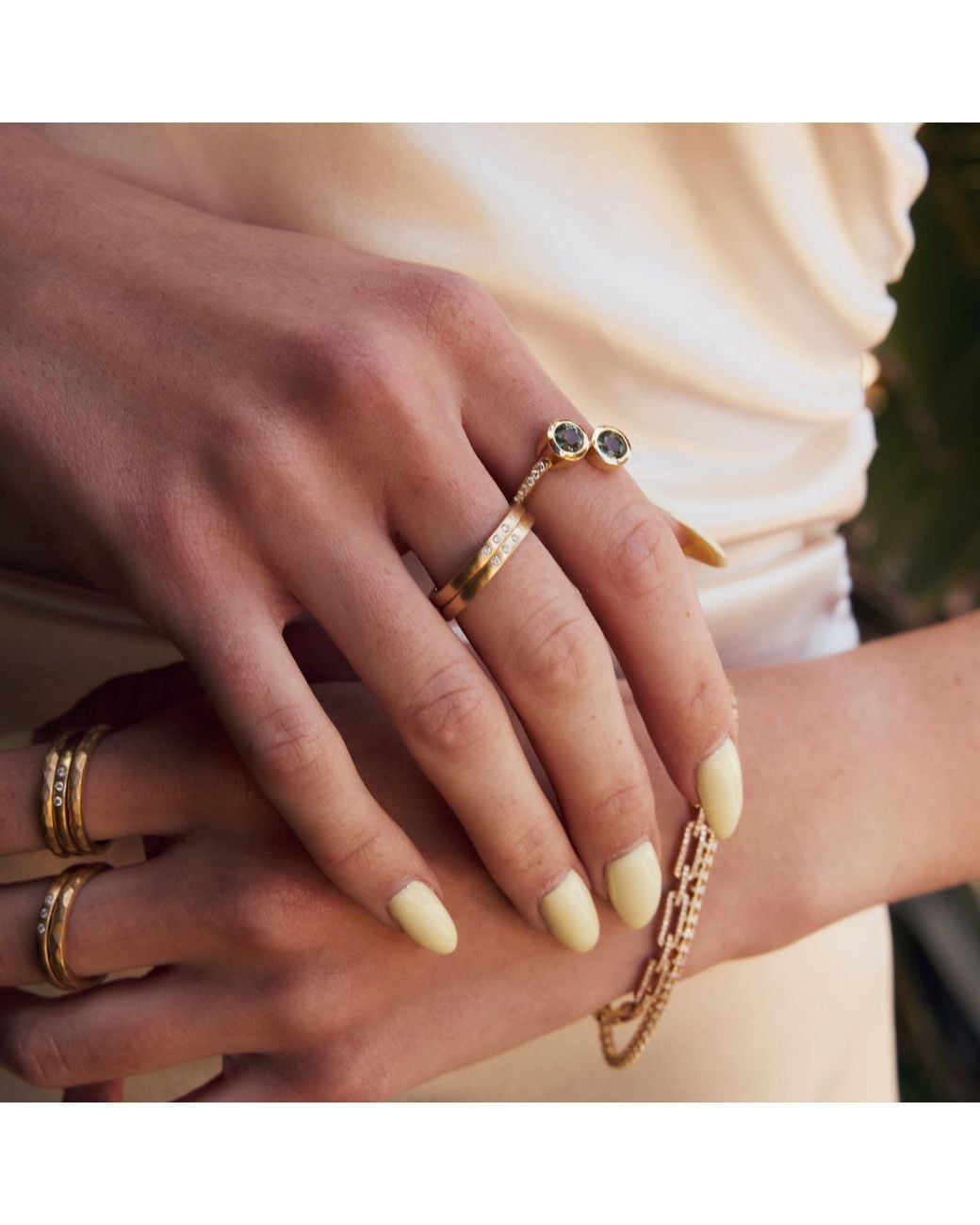 Jewelbird Yellow Diamond Stacking Ring