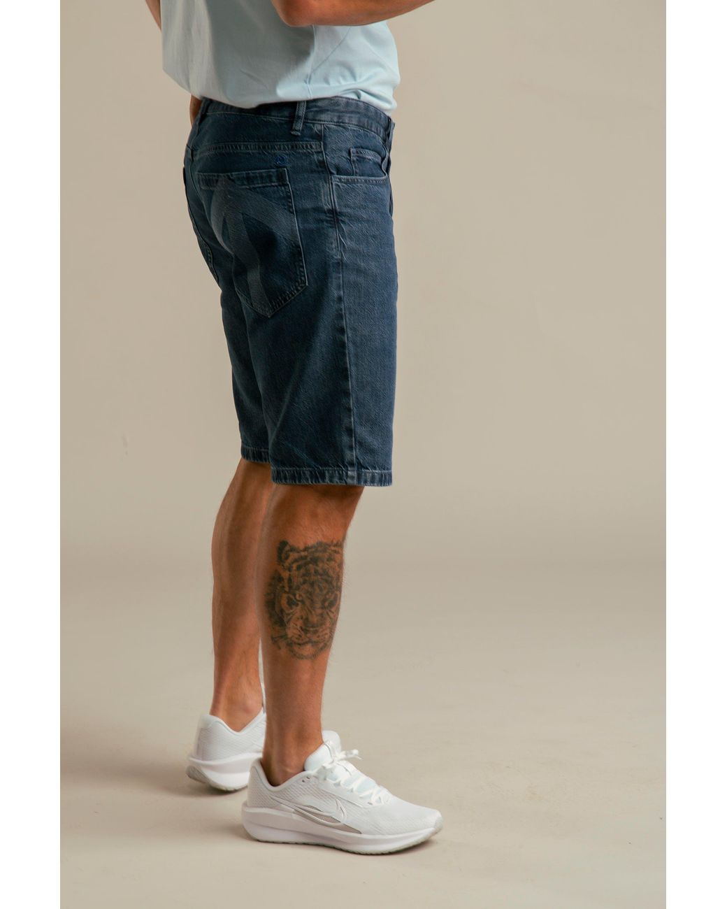Reet Aus Blue Recycled Denim Shorts For for men