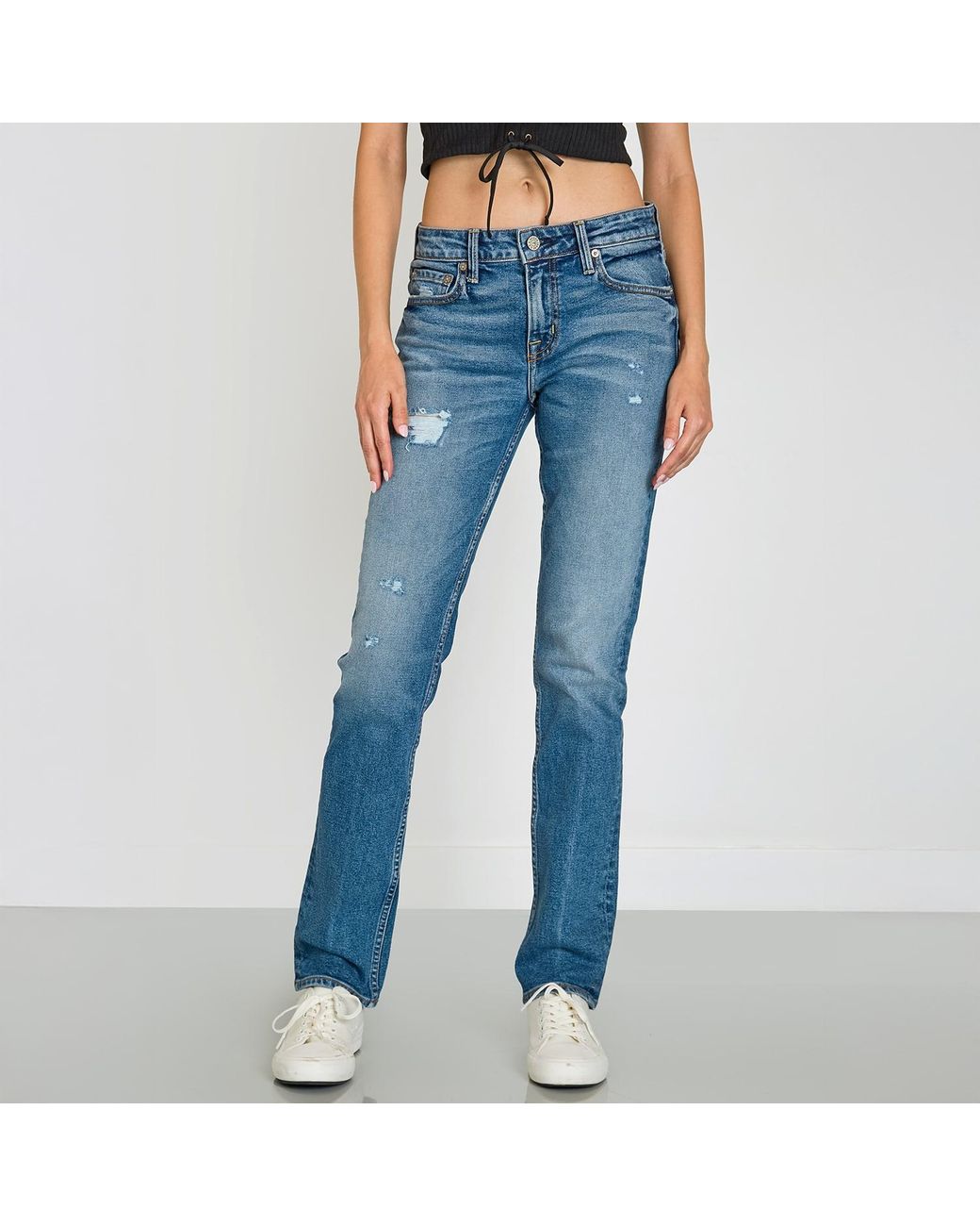 NOEND Blue Ella Low Rise Mom Jeans
