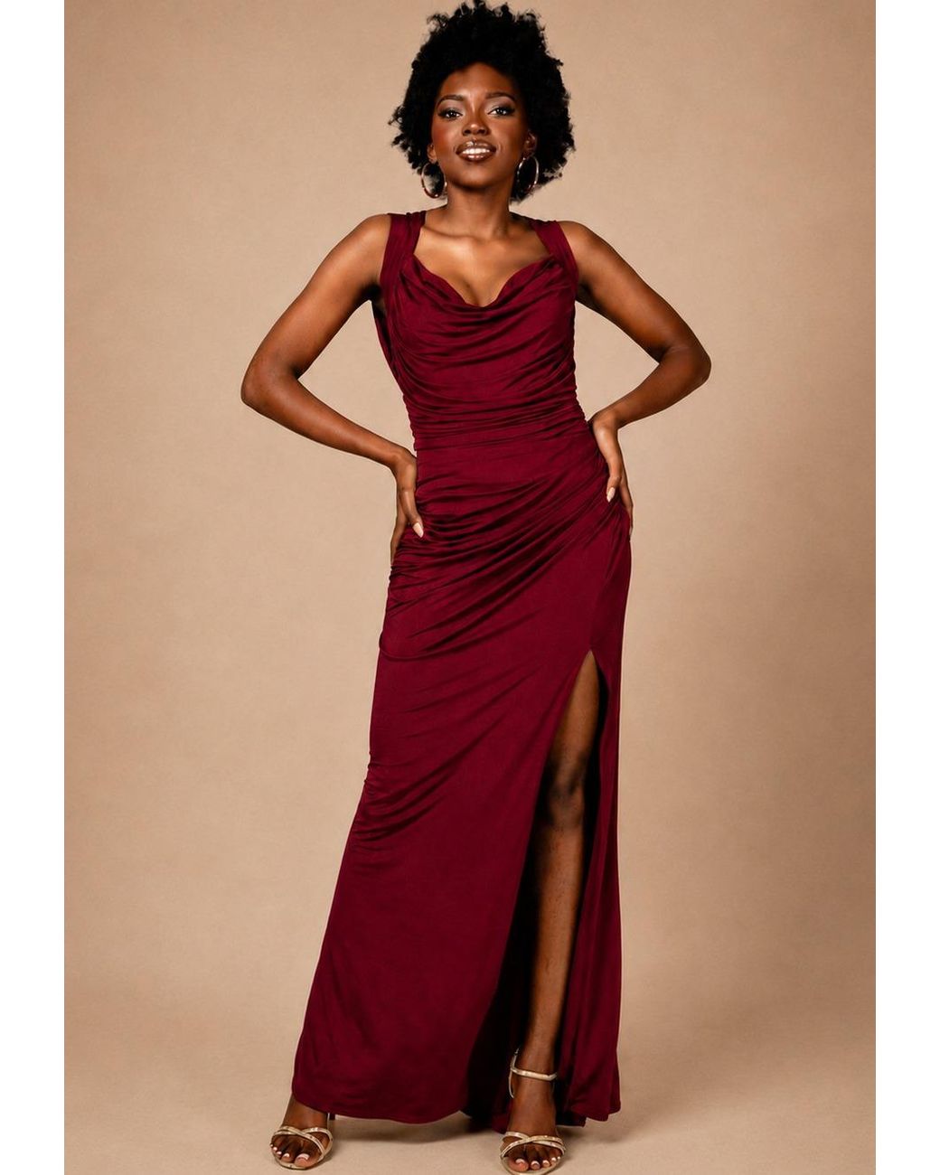 Monice London Red Amari Burgundy