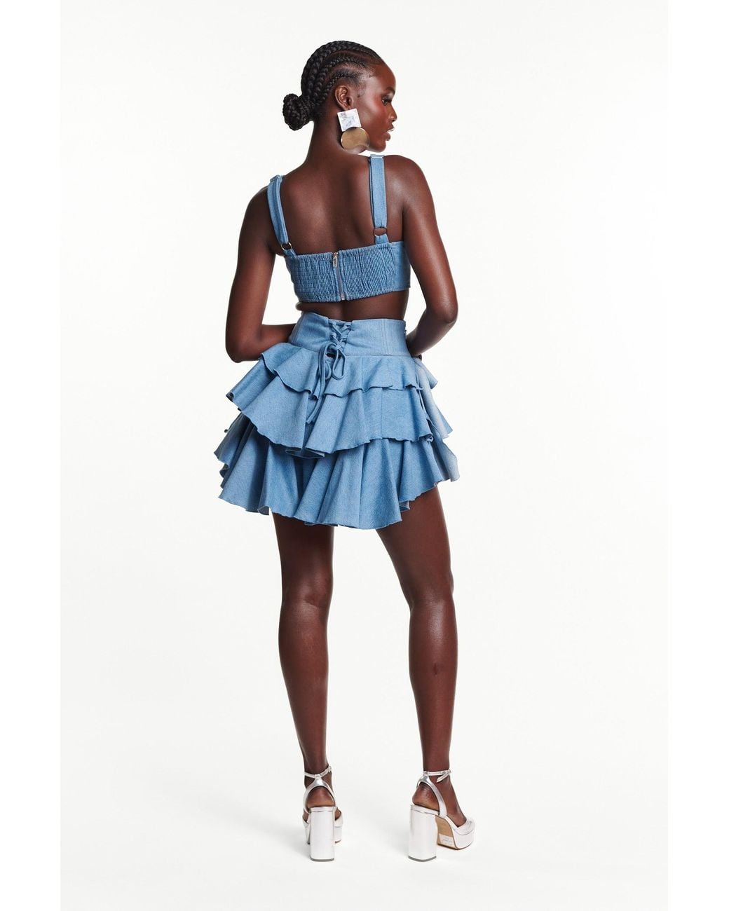 Ofuure Blue Light Denim Dilara Mini Skort