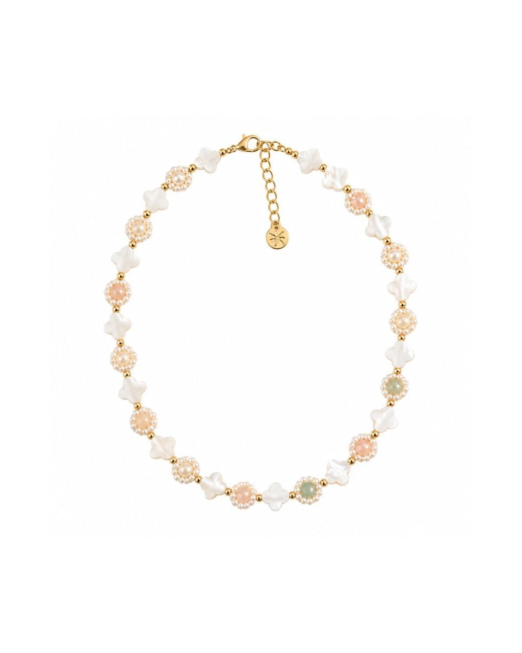 Lalinde Metallic Blossom Necklace