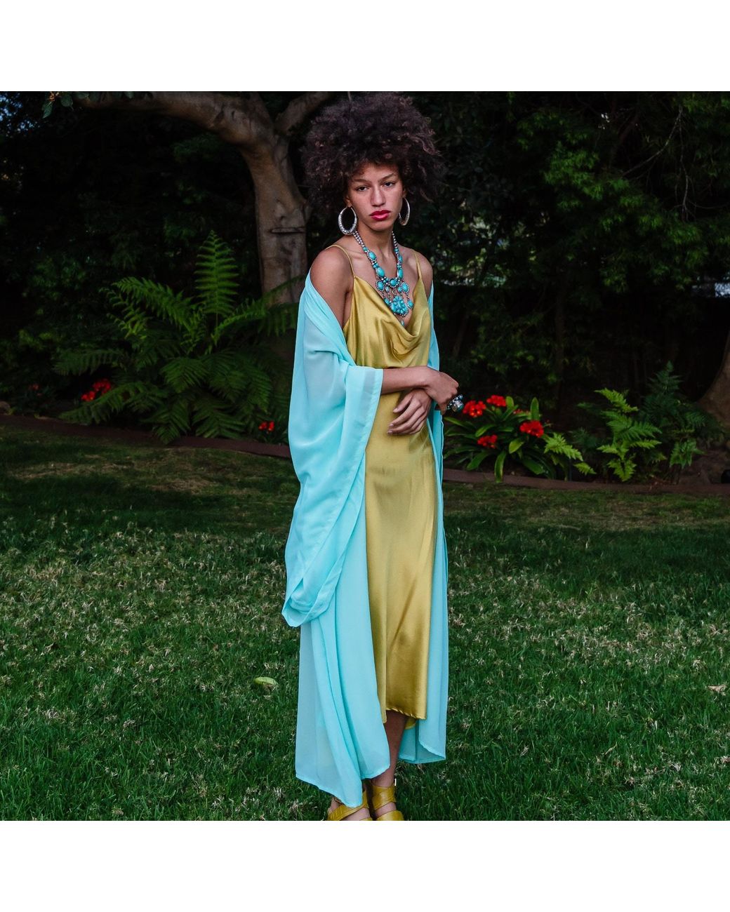 Jennafer Grace Blue Tiff Kimono