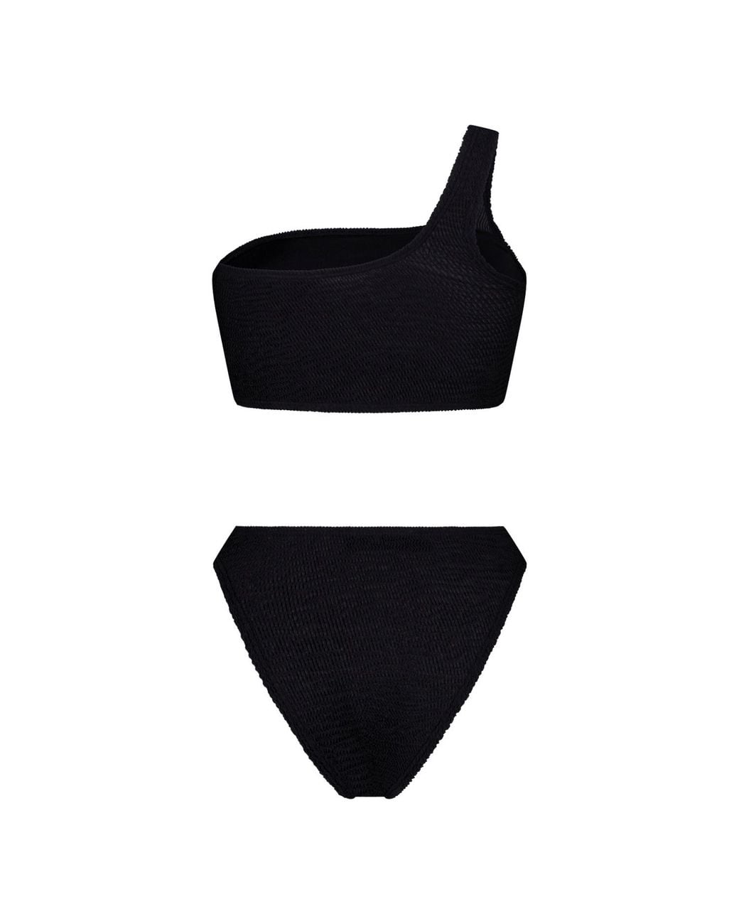 Maison Tangerine Black Mykonos Crinkle Swimsuit