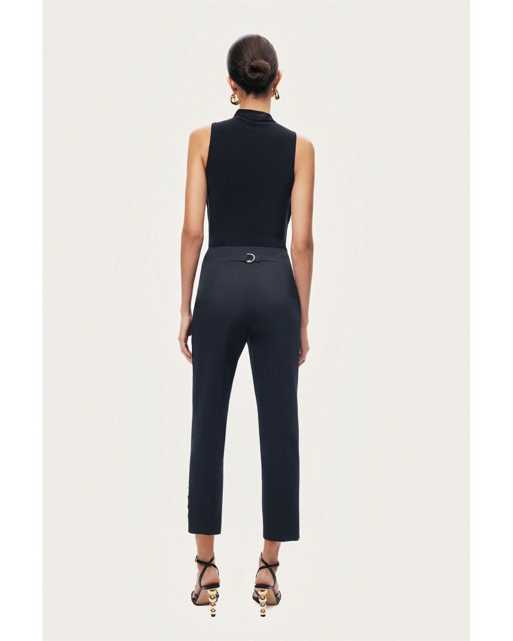 Nocturne Black Draped Mesh-Panel Bodysuit
