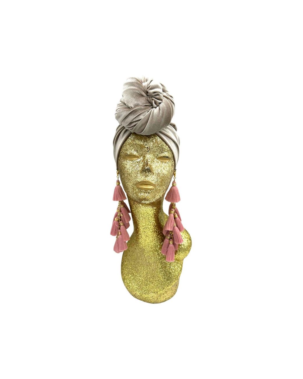 Julia Clancey Pink Neutrals Mink & Chacha Turban